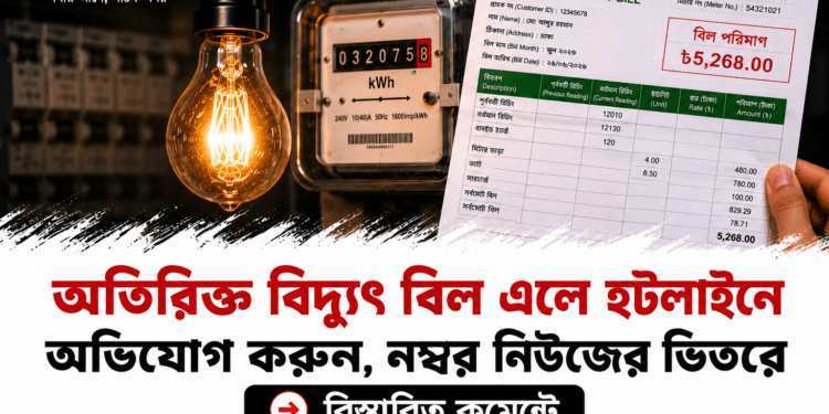 বিদ্যুৎ বিল বেশি এসেছে হটলাইনে অভিযোগ করুন, নম্বর নিউজের ভেতরে First Barta
